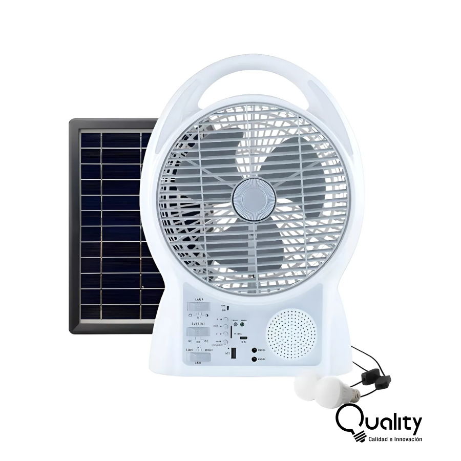 Ventilador Panel y Bombilla 6en1 GD-8029